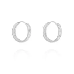 Aros Pendientes en Plata de Ley 925m de 16 mm. detalle greca calado