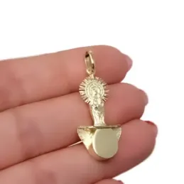 Colgante Virgen del Pilar tricornio Guardia Civil plata Ley 925m mac