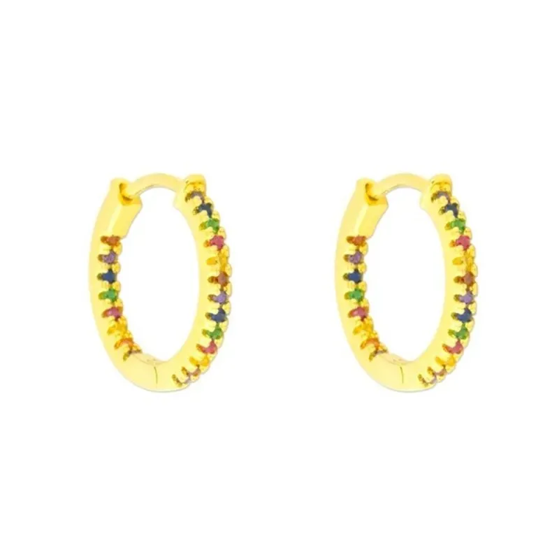 Aros Pendientes Argollas en Plata de Ley 925m chapado oro con 16 mm.