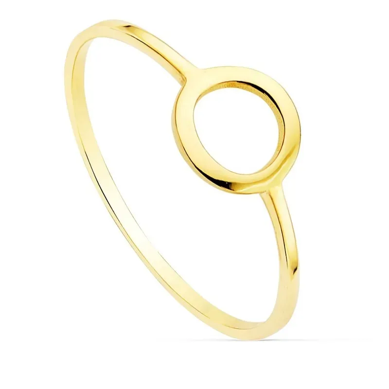 Sortija oro 18k lisa motivo redondo 7.5mm. ancho 1mm. mujer