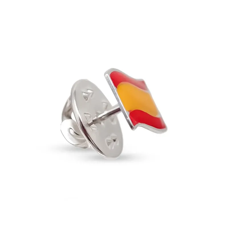 Bandera de España Pin en Plata de Ley 925m con 10 mm. esmaltada cierr