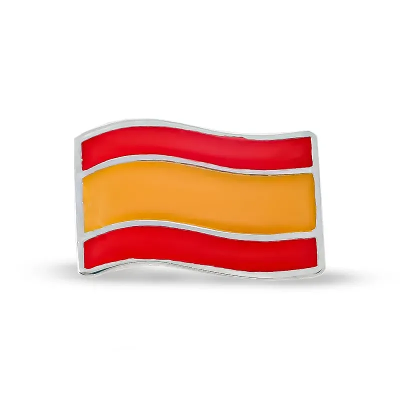 Bandera de España Pin en Plata de Ley 925m con 10 mm. esmaltada cierr