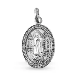 Virgen de Guadalupe de México Medalla en Plata de Ley 925m maciza de