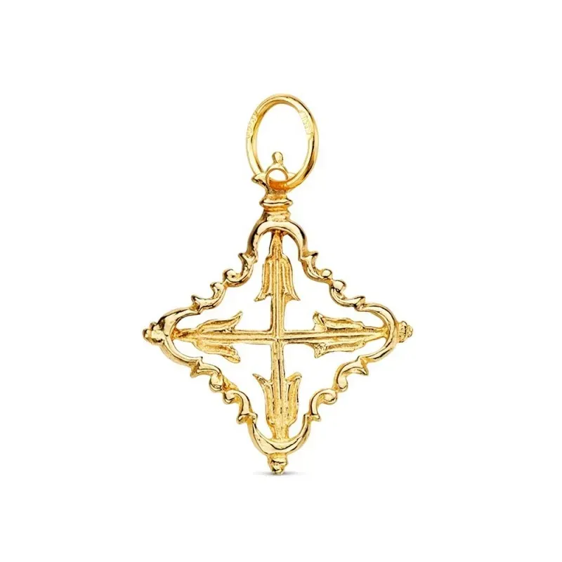 Cruz Mallorquina Colgante en Oro de 18k mini