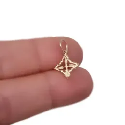 Cruz Mallorquina Colgante en Oro de 18k mini