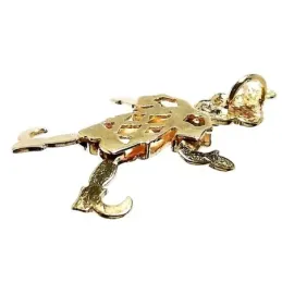 Colgante oro 18k payaso esmeralda rubi zafiro circonita [292]