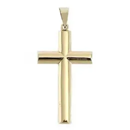 Cruz crucifijo oro 9k lisa 30 oval [7248]