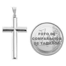 Cruz crucifijo oro 9k lisa 30 oval [7248]