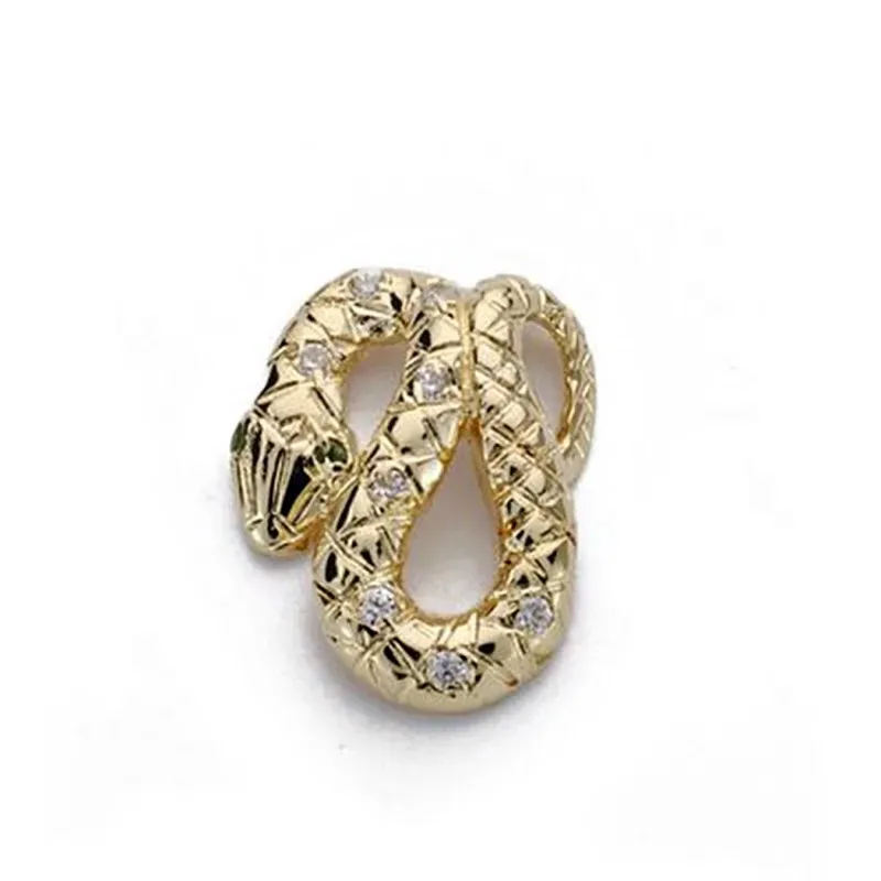 Colgante serpiente oro 18k circonitas 15mm. [AA0006]
