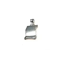 Colgante plata ley 925m 13mm. pergamino pequeño [AA7946]