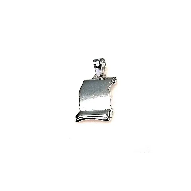 Colgante plata ley 925m 13mm. pergamino pequeño [AA7946]