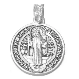 Medalla plata ley 925m San Benito 19mm. redonda [AA9821]