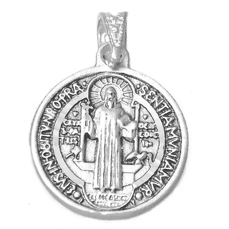 Medalla plata ley 925m San Benito 19mm. redonda [AA9821]