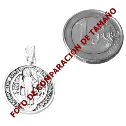 Medalla plata ley 925m San Benito 19mm. redonda [AA9821]