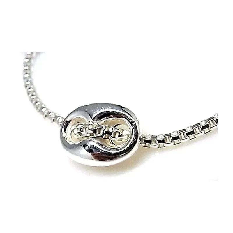 Pulsera plata ley 925m cadena coreana motivos calabrotes [AB0282]