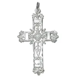 Cruz plata ley 925m filigrana 40mm. [AB2774]