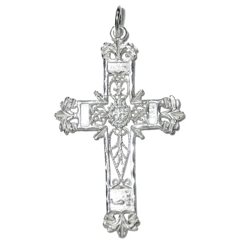 Cruz plata ley 925m filigrana 40mm. [AB2774]