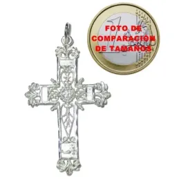 Cruz plata ley 925m filigrana 40mm. [AB2774]