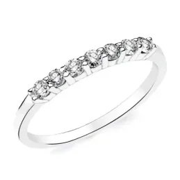 Sortija oro blanco 18k diamantes brillantes 0,40ct. [AB2821]