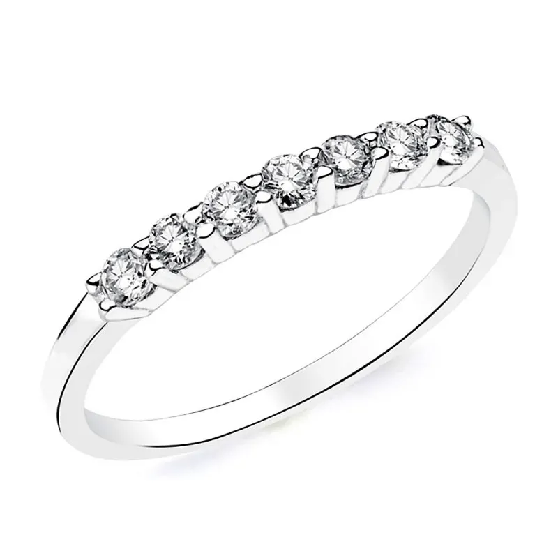 Sortija oro blanco 18k diamantes brillantes 0,40ct. [AB2821]