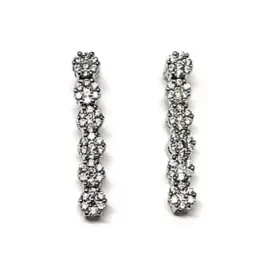 Juego plata Ley 925m rodiado completo circonitas ideal novia [AB4283]