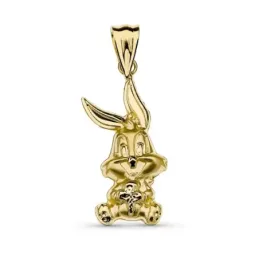Colgante oro 18k Bugs Bunny 25 mm. grande