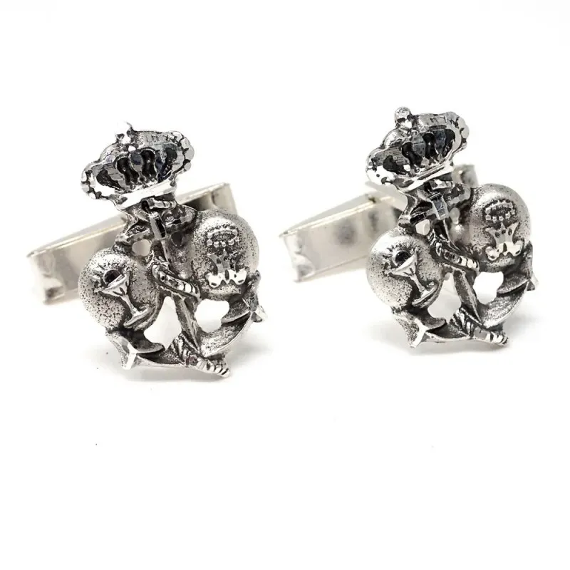 Triana Sevilla plata Ley 925m gemelos macizos 26 mm. detalles realist
