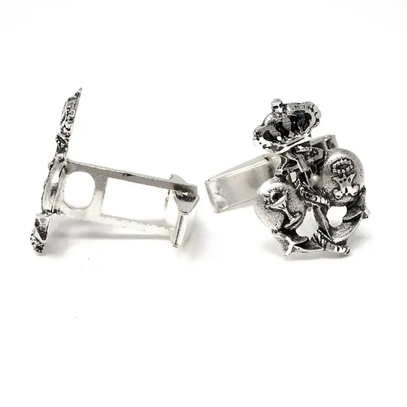 Triana Sevilla plata Ley 925m gemelos macizos 26 mm. detalles realist