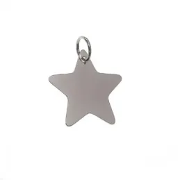 Colgante plata Ley 925m mujer 20 mm. estrella lisa