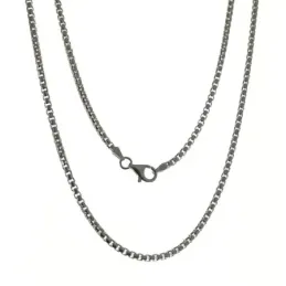 Cadena plata Ley 925m unisex 60 cm. Veneciana redonda mosquetón