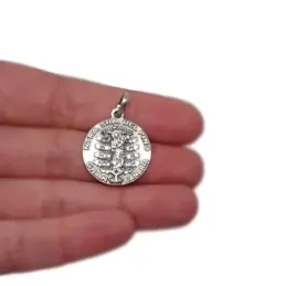 Virgen del Pino Gran Canaria medalla plata Ley 925m. unisex 21 mm. Co
