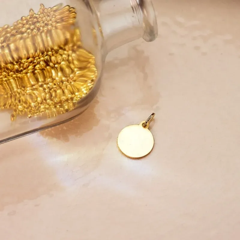 Virgen del Perpetuo Socorro Medalla Oro 9k unisex 12 mm. borde hélice