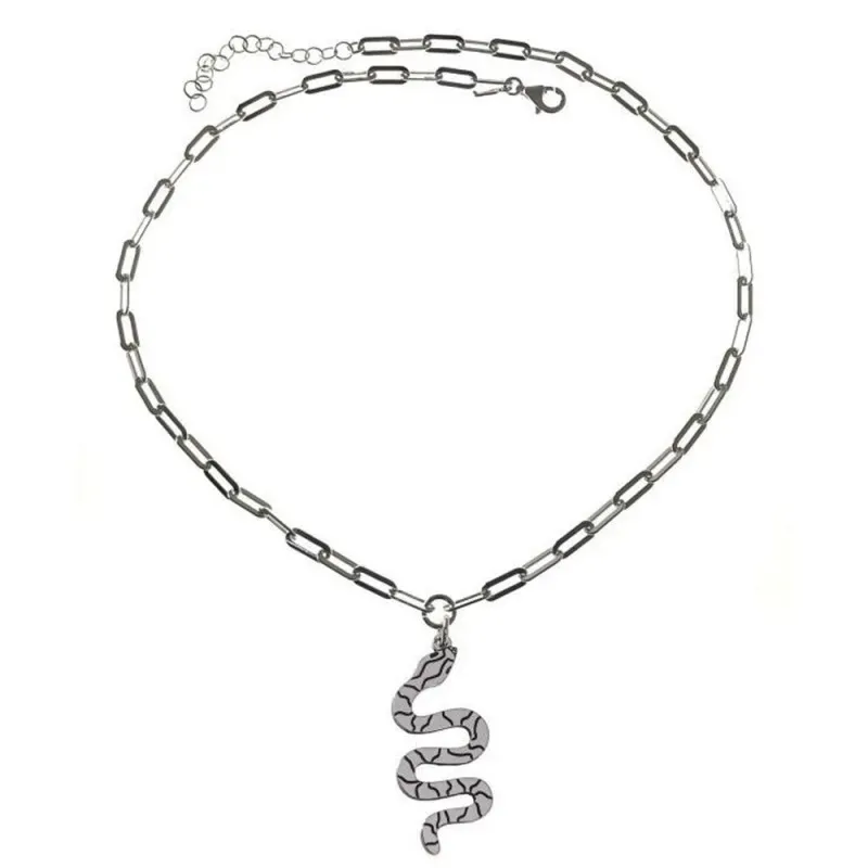 Gargantilla Plata Ley 925m mujer 38 cm. forzada alargada detalle serp