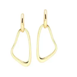 Pendientes Largos Pertegaz Chapados Oro mujer CUT OUT 55 mm. calados