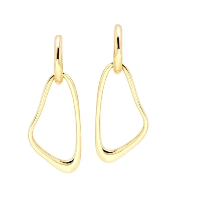 Pendientes Largos Pertegaz Chapados Oro mujer CUT OUT 55 mm. calados