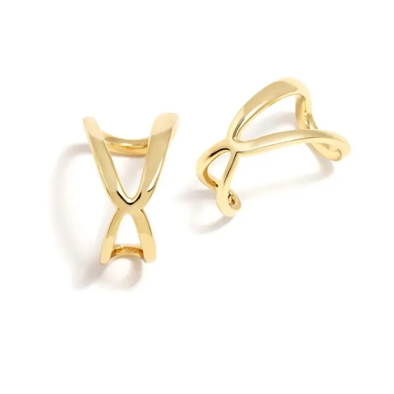 Pendientes Criollas Pertegaz Chapados Oro mujer CUT OUT 25 mm. latón