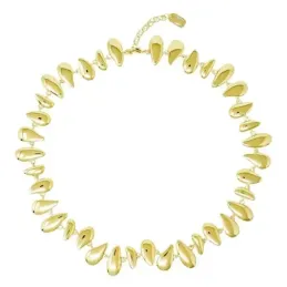 Gargantilla Collar Pertegaz Chapada Oro mujer TEARS 45 cm. forma lágr
