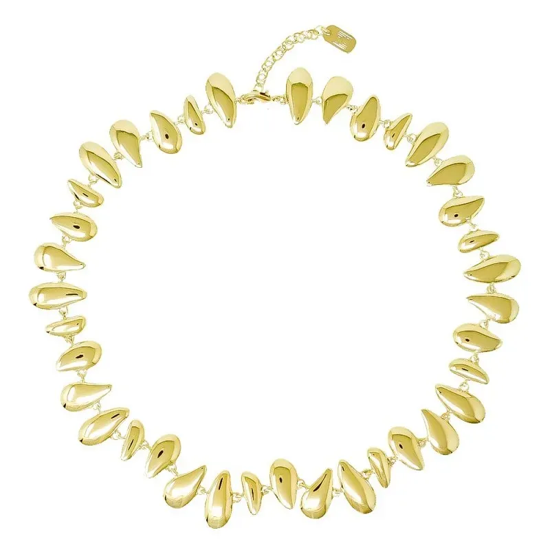 Gargantilla Collar Pertegaz Chapada Oro mujer TEARS 45 cm. forma lágr