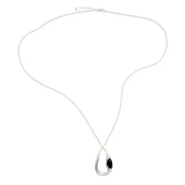 Collar Pertegaz Chapado Plata mujer DUNE 84 cm. colgante 48 mm. detal