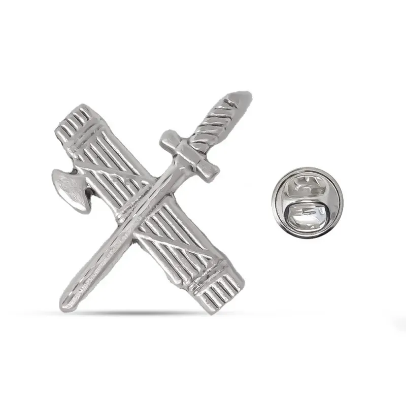Insginia Emblema Guardia Civil Pin Plata Ley 925m macizo 22 mm. pin c