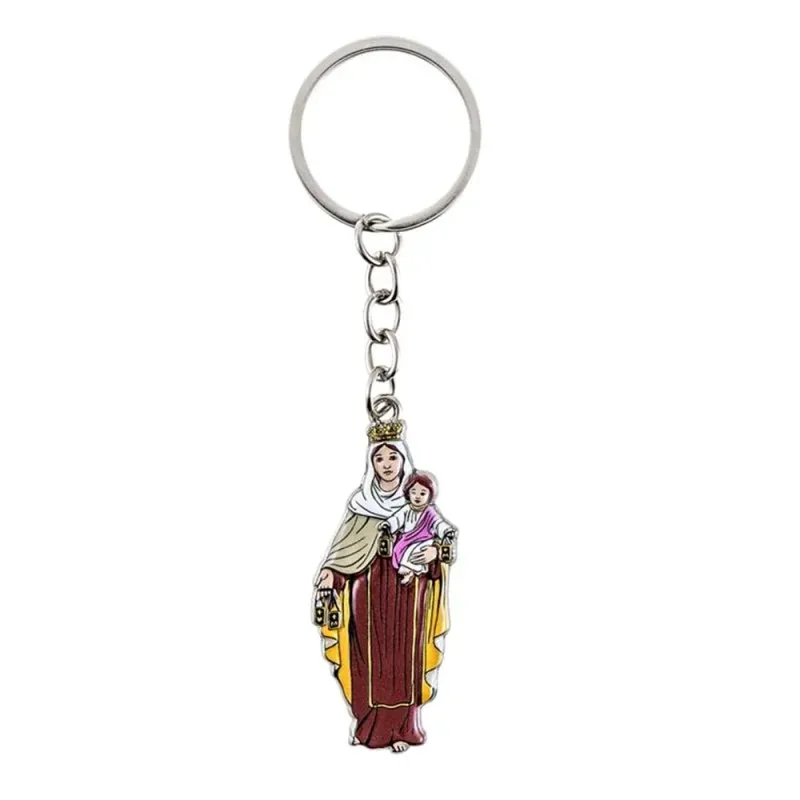 Virgen del Carmen Llavero metálico 5.5 cm. patrona de los marineros e