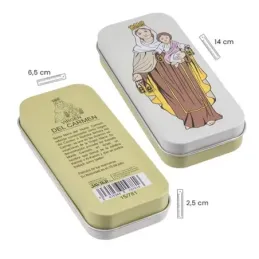 Virgen del Carmen Llavero metálico 5.5 cm. patrona de los marineros e