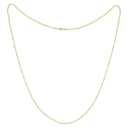 Cadena Plata Ley 925m chapada oro forzada 70 cm. ancho 2 mm.