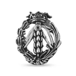 Insignia Profesional de Ingeniero Agrícola 19 mm. Plata de Ley 925m m