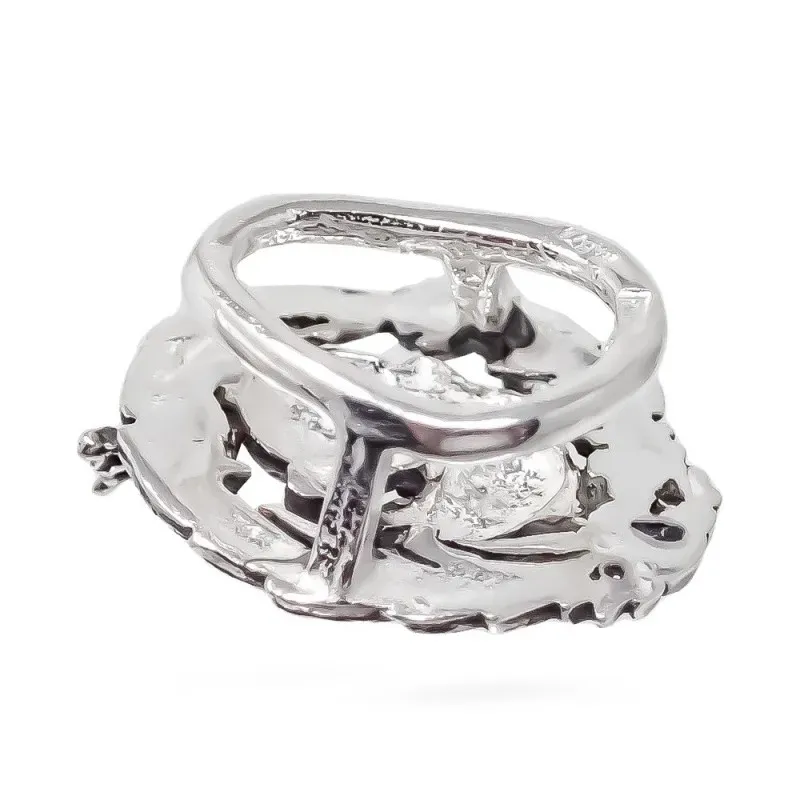 Insignia Profesional de Geógrafo 18 mm. Plata de Ley 925m macizo escu