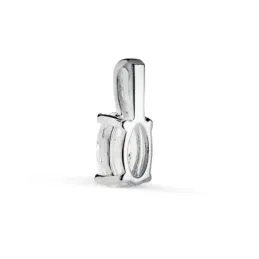 Colgante en Oro Blanco de 18k con diamante brillante de laboratorio o