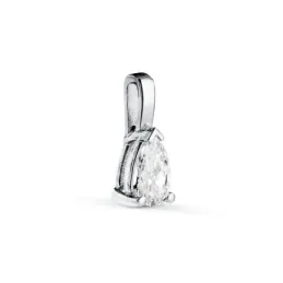 Colgante Oro Blanco de 18k con diamante brillante de laboratorio form