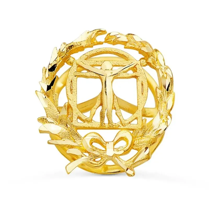 Bellas Artes Insignia Profesional Escudo Oro 18k unisex 15 mm. alfile