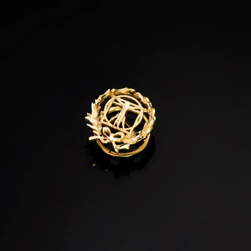 Bellas Artes Insignia Profesional Escudo Oro 18k unisex 15 mm. alfile