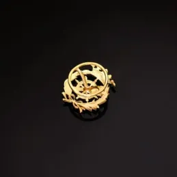 Ciencias Políticas Insignia Profesional Escuro Oro 18k unisex 17 mm.